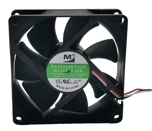 Ym M Fan Da08025b12ur Dc12v 0.50A 8025 8*8*2.5Cm 3-Pin Market