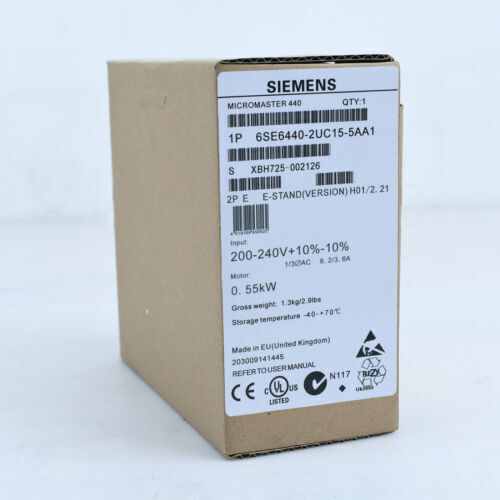 New Siemens 6Se6440-2Uc15-5Aa1 6Se6 440-2Uc15-5Aa1 Dhl Expedited Shipping Fast Delivery for Sale