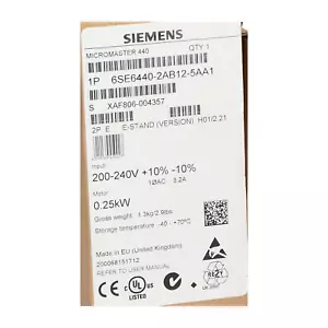 New Siemens 6Se6 440-2Ab12-5Aa1 6Se6440-2Ab12-5Aa1 Dhl Expedited Shipping